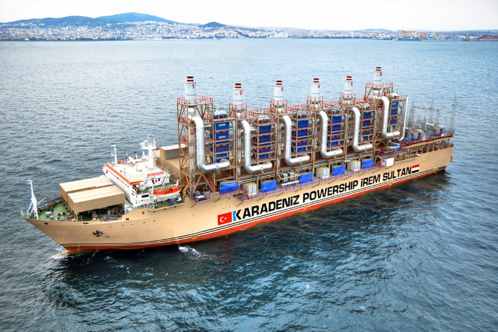 Irem-sultan 號發電船 取材自Karadeniz Energy官網